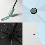 BAODINI Small UV Protection Travel Umbrella Compact for Rain and Sun UPF 50+ Windproof Portable 42 inch Umbrella for Women and Men