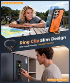 FNTCASE for Samsung Galaxy S26-Ultra Case: [360 Spin Magnetic Ring Kickstand] [Compatible for MagSafe] [Screen Protector] Heavy Duty Military Grade Protection Protective Phone Case with Stand Orange