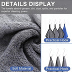 Ultrasoft, Large, Thick and Quick Drying Car Microfiber Cleaning Towel 800GSM Polishing Waxing Auto Detailing Towel Cloth (6pack) (Grey-Blue)