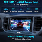 A5L 7'' Android Double DIN Car Stereo with 1080P Front Dash Cam, DriveChat AI, Wireless CarPlay & Android Auto, DSP 24-Band EQ, HDMI Out, Fast Boot, WiFi/BT/USB Tethering, GPS Track