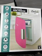 Cooluli Skincare Mini Fridge for Bedroom - Car, Office Desk & Dorm Room - Portable 4L/6 Can Electric Plug In Cooler & Warmer for Food, Drinks, Beauty & Makeup, 12v AC/DC & Exclusive USB, Fuchsia