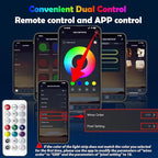 Car Led Strip Lights, Interior Car Lights, App and Remote Control Ambient Lighting Kit with RGB 16 Million Colors Fiber Optics&Music Sync Rhythm, USB Neon Light Accessories for Center Console&Door