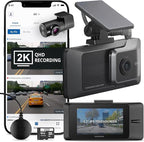 Thinkware ARC Dual Dash Cam Front & Rear 2K QHD, 2.7” LCD Touchscreen, 130° Wide Angle, GPS, Wi-Fi, Super Night Vision, Smart Driving Alerts, 24/7 Parking Mode, Hardwiring Included