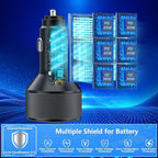 Car Charger USB C, Rombica 6 Port 120W USB-C&USB-A Car Power Cigarette Lighter Adapter Dual 45W PD/QC Multiport Type C Fast Charger for iPhone 17 17 Pro Max 16 15 14 13 12 11/Galaxy S26 S25/Pixel/iPad