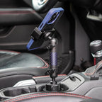 Bulletpoint Adjustable Universal Cup Phone Holder for Car with Carbon Fiber Kevlar Arm Compatible with iPhone Samsung Google Smartphones (Universal Phone Holder)