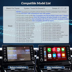 Geloo Wireless Carplay Android Auto Adapter Retrofit Kit Decoder for Toyota withTouch2 & Entune 2.0 System 2014-2019, Fit for RAV4/Corolla/Tacoma/Tundra/Highlander/Verso/Avalon/Sienna/Priu