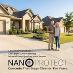 Nanoprotect Concrete & Stone Sealer Indoor & Outdoor | Long-Term Protection Against Water, Stain & Dirt | for Driveway, Patio, Pavers and Any Absorbent Stone | 1 Gal