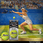 Tennis Car Air Freshener by HookUp - 2 Pack - Black Gold Scent (Extra Strong) | Unique Tennis Gift for Players, Coach, Fans | Hanging Car Accessory with Long Lasting Fresheners Smell