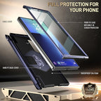 Poetic Spartan for Samsung Galaxy Z Fold 7 Case, [Hinge Protection][Magnetic Ring Adjustable Stand][Built-in Screen Protector][Compatible with MagSafe] Full-Body Rugged Phone Case, Midnight Blue