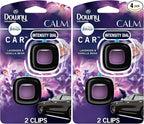 Febreze Car Vent Clip, Downy Calm Scent, 0.13 oz Total, (Pack of 4)