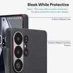 pitaka for S25 Ultra Case 6.9 Inch, Compatible with MagSafe, Slim & Light Samsung Galaxy S25 Ultra Case, 600D Aramid Fiber Made [Ultra-Slim Case - Black/Gray]