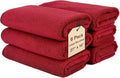 Cleaning Cloth Towels - Large 27" x 16" Microfiber Rags - Highly Absorbent, Lint Free Streak Free for House, Kitchen, Car, Window Detailing Reusable Shop Towels (6-Pack, Burgundy)