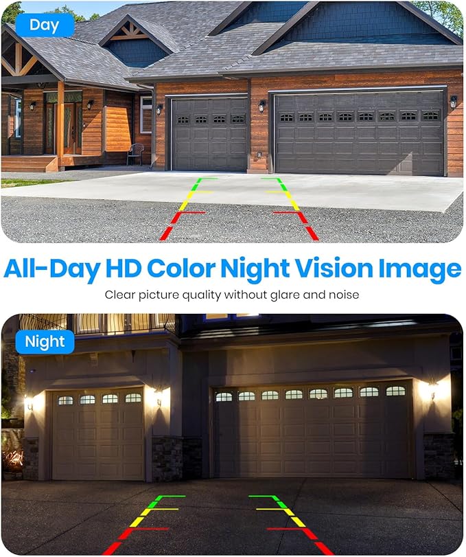 AUTO-VOX Wireless Backup Camera:1080P HD Dual-Channel Monitor, Easy Installation,Stable Digital Transmission Signal,IP69K Waterproof Night Vision Back Up Camera for Truck,SUV,Car,Vans