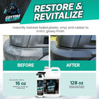 Gottom Vinyl, Rubber & Plastic Shine - 128oz, Cherry Vanilla Scent - VRP Gloss Dressing for Plastic, Car Interior & Tire Dressing, UV Protection, Plastic Restorer, Long-Lasting Gloss Finish