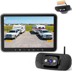 HD 1080P RV Backup Camera Wireless: 8-inch Large Screen Auto Clear Night Vision for RVs, Trailers, Campers - 20 Mins Easy-Install Plug-Play Rear View Camera Pre-Wired for Furrion System
