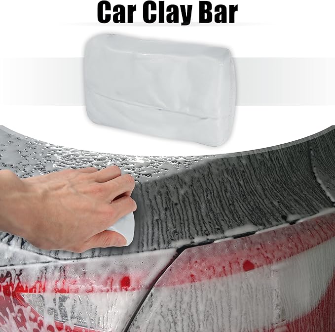 X AUTOHAUX Car Clay Bar Wash Mud White 100g Detailing Cleaning Polishing Tool for Cleaning Cars RV Boats Bus Coating