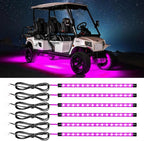 Car Led Light Strip,Pink Interior Lights for Trucks 30CM 15 SMD IP67 Waterproof Car Underglow Lights for Car Motorcycles Boat Golf Cart Home Decoration with 3M Tape