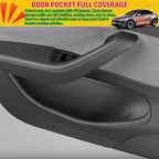 4Pcs 2026 2025 Tesla Model Y Juniper Door Pocket Liner Full Protector Cover Door Organizer Tray Side Storage Interior Accessories - Waterproof & Anti-Scratch TPE Inserts