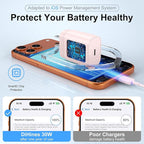 Phone 17 16 15 Charger Fast Charging,30W USB C Phone 17 16 15 Pro Max Charger Block &10FT Long Type C Cable Cord for i.Phone 17/17 Air/17 Pro/17 Pro Max/16/16 Plus/16 Pro/16 Pro Max/15/15 Pro Max,Pink