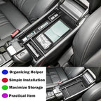 RUNROAD Center Console Organizer Tray Compatible with Honda HR-V 2023 2024 2025 2026 HRV Accessories, ABS Console Organizer Armrest Storage Box Coin Holder, Black