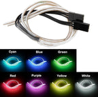 MEUS RACING RC LED Strip Colored Light Strip Flexible Cuttable for TRX4M SCX24 1/24 1/18 RC Crawlers Upgrade (Multiple Modes)