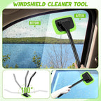 16 Pcs Windshield Cleaner Tool, Car Cleaning Kit with Various Detailing Brushes Set Spray Bottle Cleaner Towel Cleaning Gel Accessories Car Interior Detailing Kit for Windows Vents(Green)