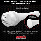 Tornador Z-014 Air Blow Out Tool Bundle | Includes CT-900 Brush Cone | High-Velocity Air Blowout with Brush Agitation | Professional Detailing for Vents, Carpet & Upholstery