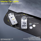 2 PCS Car LED Lights, Portable Magnetic Car USB Atmosphere Interior Light, 8 High-Brightness LED Beads, Rechargeable Touch-Sensitive Light for Vehicles, Bedrooms, Hallways, Camping(2 Red)
