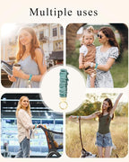 WEESMILE Keychain Wristlet, Stretchy Key Chain for Car Keys with D ring, Cute Scrunchie Wrist Bracelet for Women Men