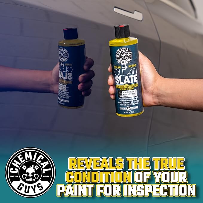 Chemical Guys CWS_803 Clean Slate Deep Surface Cleaning Car Wash Soap, 128 fl oz (1 Gallon), Citrus Scent Chenille Premium Scratch-Free Microfiber Wash Mitt