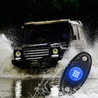 Macarrie 12 Pods Rock LED Lights for Car SUV Underglow Lights Waterproof Neon Trail Rig Lamp Lighting for Truck Motorcycle Boat ATV UTV and More(Blue)