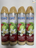 Wizard The Magic of Fresh | Odor Neutralizer & Air Freshener - 10 Oz. Apple cinnamon/vanilla bean.(Pack of 4) (Packaging May Vary)