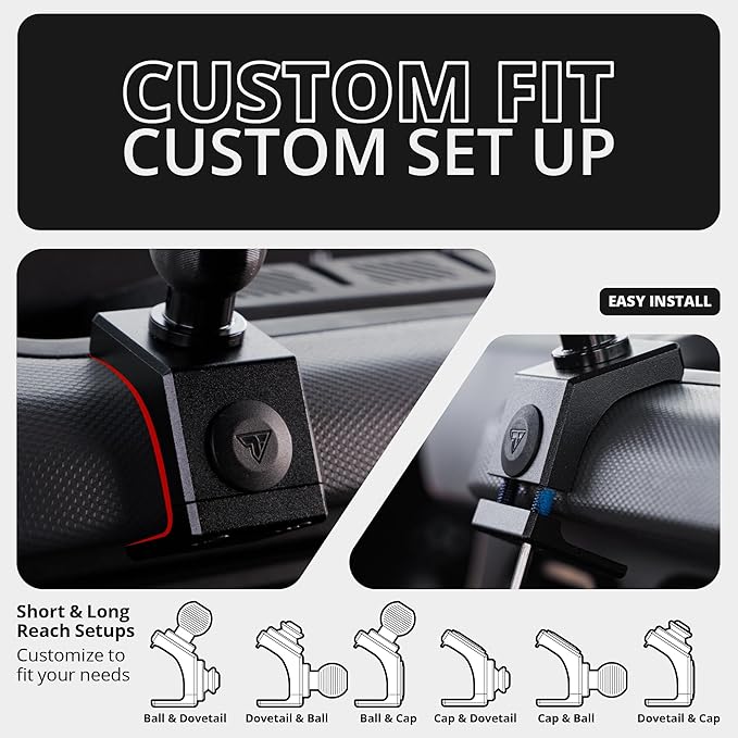 Tackform Link Phone Mount with Top Dash Clip - Compatible with 2021-2025 Ford Bronco | Aluminum | Zero Slip, Anti-Scratch | Universal Magnetic Phone Holder | 2" Arm | Green | (NOT MAGSAFE Compatible)