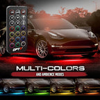OPT7 Aura Flexible Underglow Car Lights with APP & Remote Control, Exterior Neon Accent Underbody Lighting Kit, 4 PCS RGB LED Light Strips for Cars Trucks RV, Waterproof, Multi Colors Music Mode, 12V