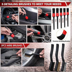 GASLIKE 63PCS Car Wash Cleaning Kit,Car Wash Brush with Long Handle,Car Detailing Kit with Foam Gun,Car Cleaning Supplies,Handheld Vacuum, Car Detailing Kit (63PCS)