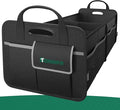 2-Compartment Trunk Organizer & Multi-Compartment Storage Box 600D Waterproof Oxford, with Reflective Strips and 8 Side Mesh Pockets for SUV, Sedan, Minivan- Heavy-Duty Car Organiser(65L)