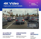 AZDOME PG17 2CH Mirror Dash Cam 4K - 12" Touch Screen - 24H Parking Mode - Mirror Dash Cam - Minimize Blind Spots - Built-in GPS & WiFi - Reverse Assist - Supports Voice Command