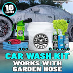 Chemical Guys 10-Piece Arsenal Builder Car Wash Kit with Foam Gun, Bucket, and 3 - 16 fl oz Car Care Products & Chemicals - Works with Garden Hose for Trucks, SUVs, Motorcycles, and More