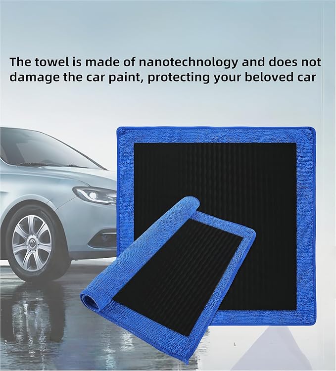4 Pcs Clay Towel Strong Adsorption Force and Large Size for Microfiber Towels for Cars Detailing DIY Detail Clay Bars Auto Detailing