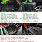 Full Size Center Console Organizer Tray Compatible with 2019-2022 Chevy Silverado/GMC Sierra 1500 and 2020-2022 2023 Silverado/Sierra 2500HD 3500HD Accessories -Full Console w/Bucket Seats ONLY, Black