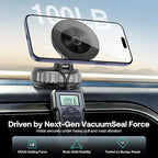 Golinbox Upgraded Nano Gel Vacuum Magnetic Car Phone Holder for MagSafe 360° Adjustable, [100+LBS Suction & 3000gf Magnetic] Suction Cup Phone Mount for Your Car/Gym/Mirror Mount for iPhone & Android