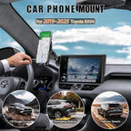 Car Phone Mount for 2019-2025 Toyota RAV4, Smart Auto-Clamping for 7/8" Screen Only (LE/XLE/Adventure), 15W Wireless Fast Charging, Premium Aluminum Holder, Without Blocking Airflow (Not Fit 9/10.5")