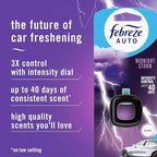 Febreze AUTO Air Freshener, Odor-Fighting Automotive Vent Clip, Midnight Storm Scent, 8 Count
