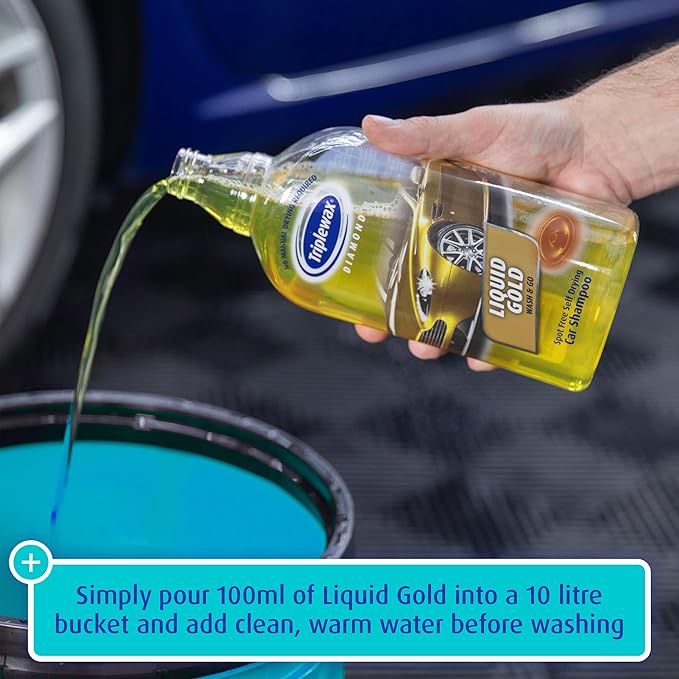 Triplewax Liquid Gold Car Polish 17 fl oz Premium Car Wax and Polish for Deep Gloss Shine and Long-Lasting Paint Protection Safe on Clear Coat, Paint and Finishes