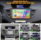 8 Core 6GB+128GB Car Radio for Honda CRV 2012-2016,10.2 Inch QLED Touch Screen Car Stereo with Carplay&Android Auto,WiFi,GPS Navigation,Bluetooth5.0,FM&AM Radio