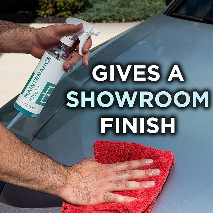 Esoteric Best Car Cleaning Kit | 12 Tools & Supplies | Bucket with Guard, Premium Microfiber Towels, Japanese Wash Sponge, pH Neutral Shampoo, Ceramic Spray, Wheel Cleaner, Tire Shine