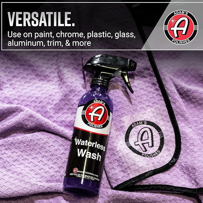 Adam's Polishes Waterless Car Wash - Made with Advanced Emulsifiers and Special Lubricants - Eco-Friendly Waterless Car Washing with No Hoses, Water & Messes (Combo)
