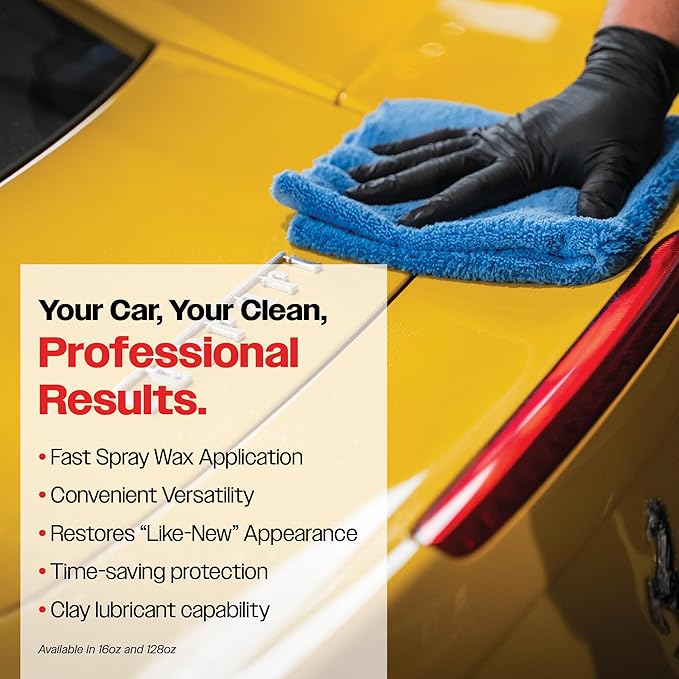 Malco Showroom Shine Spray Car Wax and Instant Detailer - Best Car Wax Spray for Professional Finish/Easy to Use Instant Detailer/Cleans and Waxes Painted Surfaces, Metal and Glass (110416)