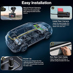 4K Dash Cam Front Rear, Dual Channel Dash Cams with 64GB Card 4K+1080P, Dash Camera for Cars with 5G WiFi, APP Control,2.0" IPS Screen,Night Vision,G-Sensor,170°Wide Angle,Parking Mode,Loop Recording
