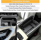 LFOTPP for Mazda CX-90 CX-70 Center Console Organizer for 2024 2025 2026 Mazda CX-90 CX-70 Middle Armrest Storage Tray Insert, OEM Fit, Non-Slip Waterproof 6PCS Interior Accessories